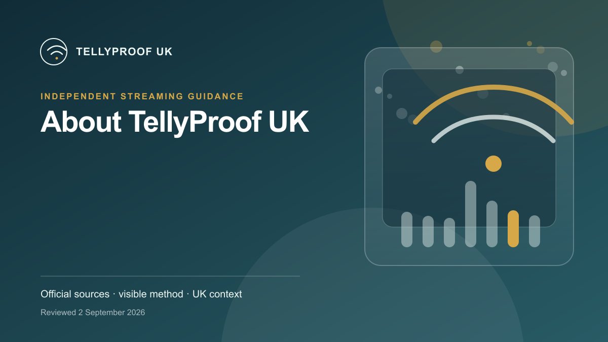 The TellyProof UK editorial process connecting official sources to clear recommendations