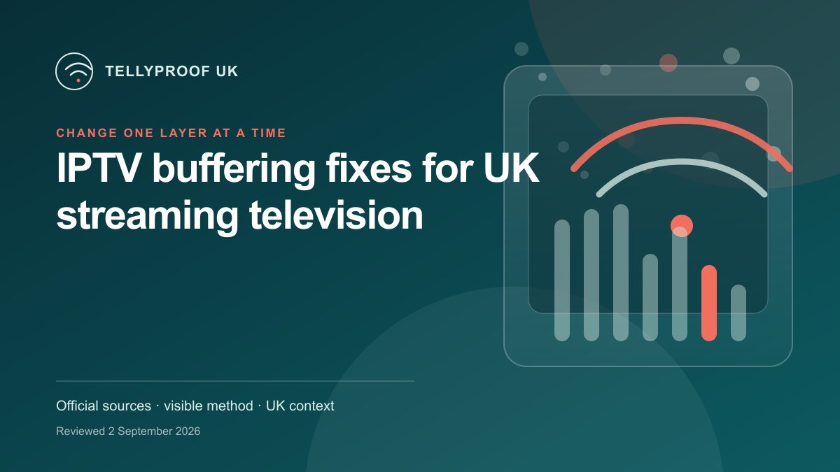 A step-by-step UK IPTV buffering diagnosis separating programme, app, device, Wi-Fi and broadband faults