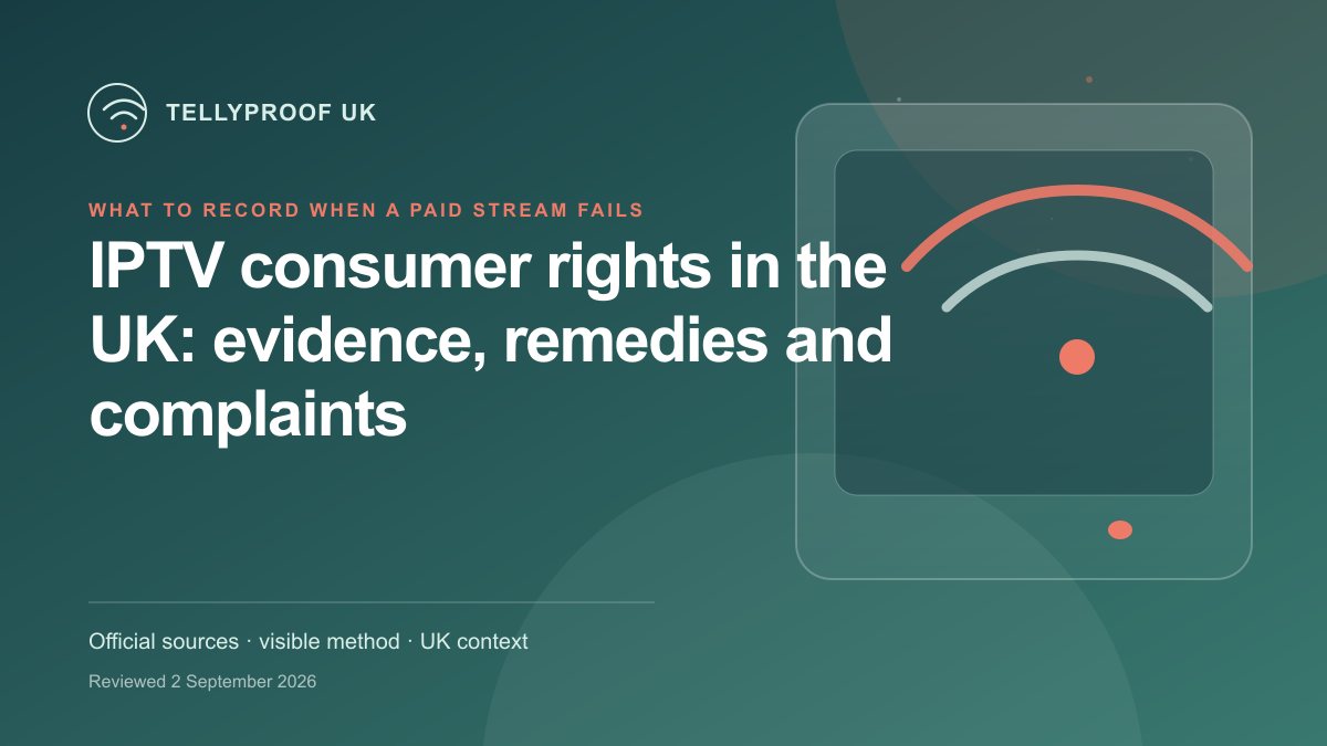 A UK streaming consumer complaint file containing the offer, receipt, fault timeline, written complaint and escalation route