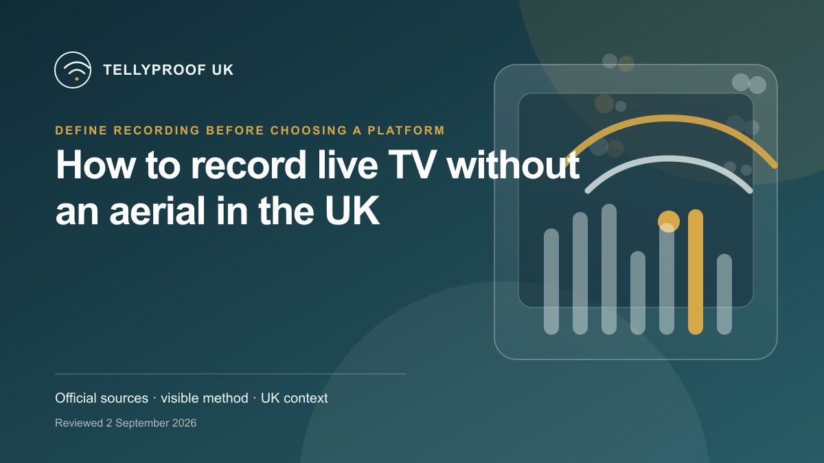 A UK internet television comparing Playlist, restart and broadcaster catch-up with a traditional aerial recorder