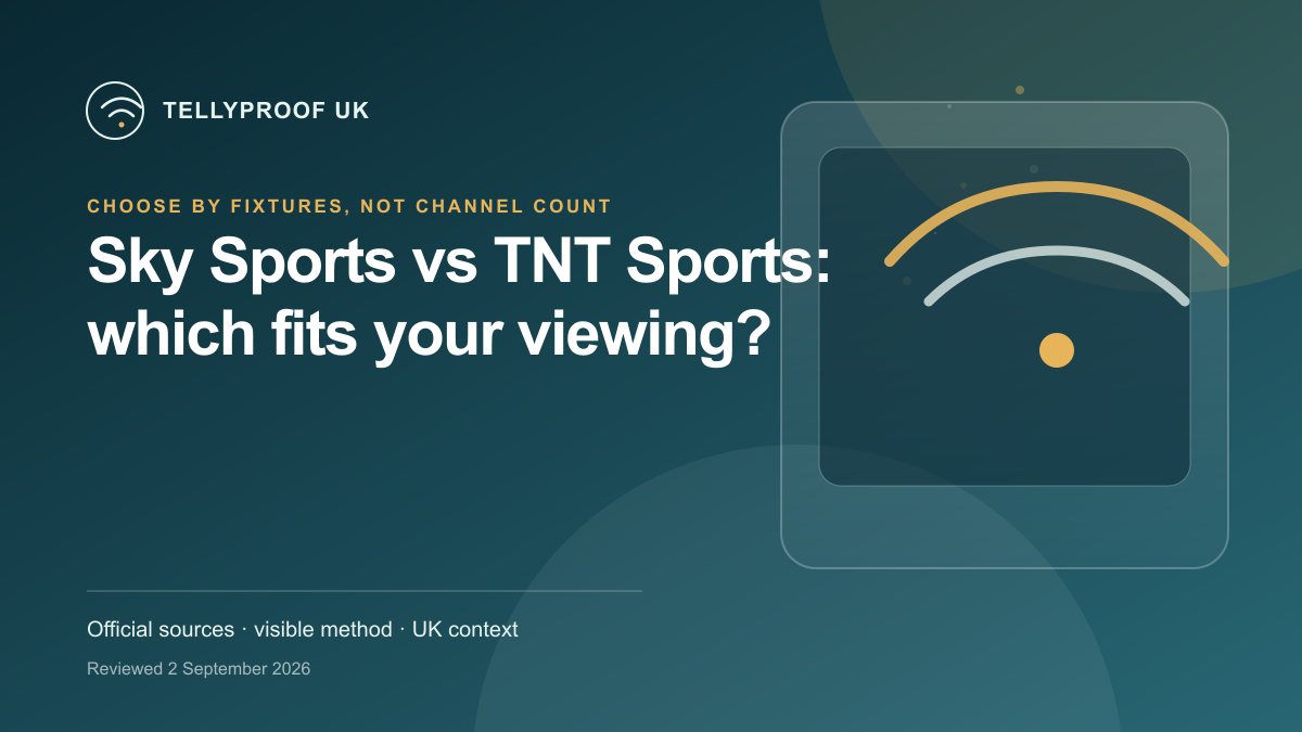 A Sky Sports and TNT Sports UK comparison organised by priority competitions, official access route and total commitment